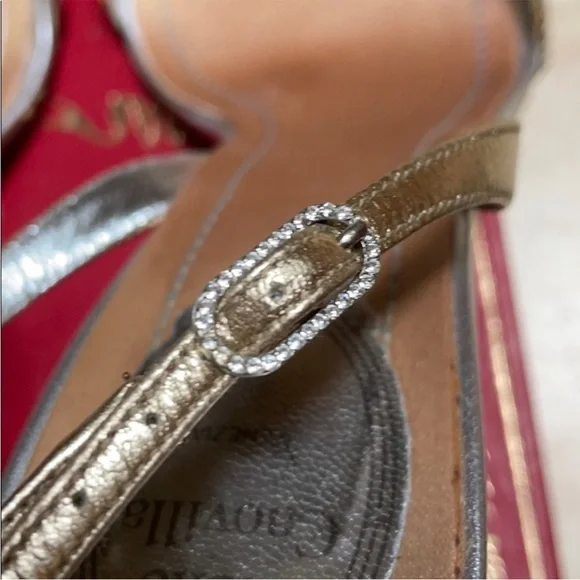 😍 Gorgeous dazzled Gold/Silver Rene Caovilla Sandals - Picture 8 of 16
